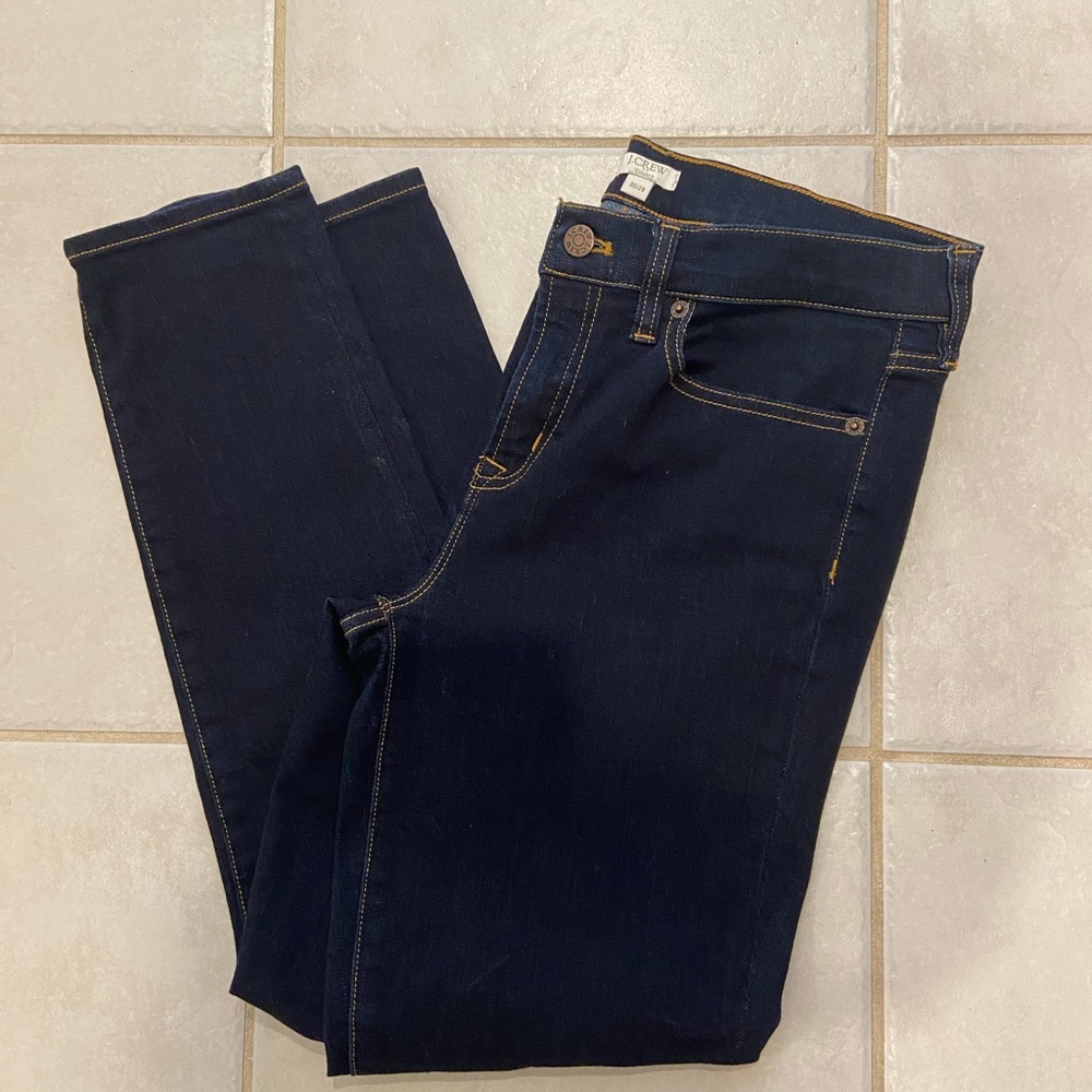 J Crew Dark Wash Mid Rise skinny - Picture 3 of 6